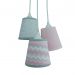 Lustre Pendente Cacho Menina Cor de Rosa Chevron