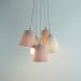 Lustre Pendente Cacho Menina Rose e Off White