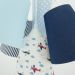 Lustre Pendente Cacho Menino Avião Tons de Azul e Branco