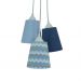 Lustre Pendente Cacho Menino Azul Chevron e Jeans
