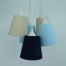 Lustre Pendente Cacho Menino Azul e Bege