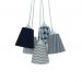 Lustre Pendente Cacho Menino Tons de Azul e Cinza