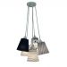 Lustre Pendente Cacho Menino Tons de Azul e Cinza