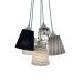 Lustre Pendente Cacho Menino Tons de Azul e Cinza