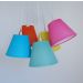 Lustre Pendente Cacho Mix Bouclé 5 Cúpulas Coloridas
