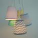 Lustre Pendente Cacho Mix Chevron Candy Colors