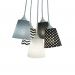 Lustre Pendente Cacho Preto e Branco