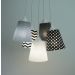 Lustre Pendente Cacho Preto e Branco