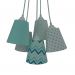 Lustre Pendente Cacho Quarto Bebê Chevron Tons de Verde