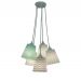 Lustre Pendente Cacho Quarto Bebê Cinza, Branco e Verde Água