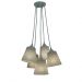 Lustre Pendente Cacho Quarto Bebê Geométrico Cinza e Branco