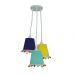 Lustre Pendente Cacho Quarto Infantil com Pompons Coloridos