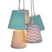 Lustre Pendente Cacho Tiffany e Chevron Cinza