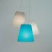 Lustre Pendente Cacho Tons de Cinza e Azul