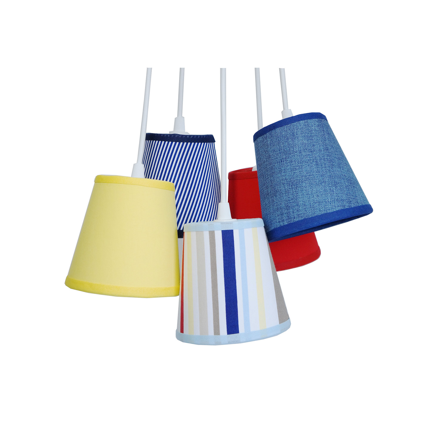 Lustre Pendente Cacho e Listras Cores Colorido
