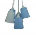 Lustre Pendente Candy Arabescos Azul e Branco