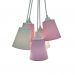 Lustre Pendente Candy Arabescos Rosa e Branco