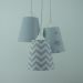 Lustre Pendente Carneirinhos Cinza e Branco
