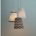 Lustre Pendente Chevron Branco e Preto