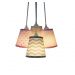 Lustre Pendente Chevron Cacho Menina Tons de Rosa e Cinza