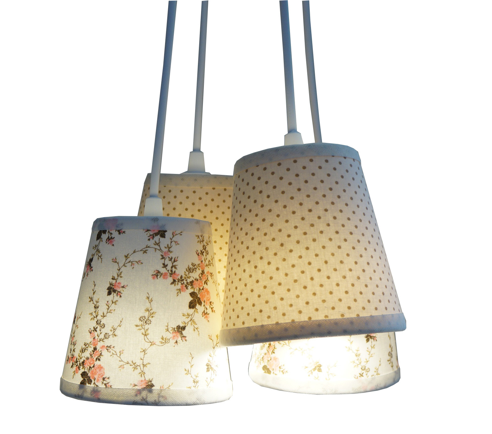 Lustre Pendente Floral Delicate Tons de Bege