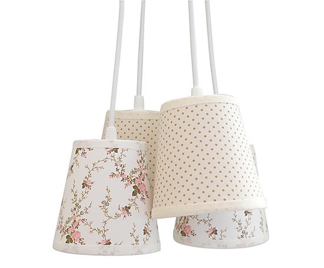 Lustre Pendente Floral Delicate Tons de Bege