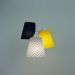 Lustre Pendente Infantil 3 Cúpulas Cinza, Azul Marinho e Amarelo