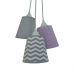 Lustre Pendente Infantil Frufru Lilás e Chevron Cinza
