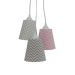 Lustre Pendente Infantil Geométrico Rosa e Cinza