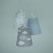 Lustre Pendente Infantil Nuvens Cinza e Rosa