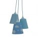 Lustre Pendente Infantil Nuvens Tons de Azul e Branco