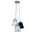 Lustre Pendente Infantil Nuvens e Chevron Tons de Azul e Branco