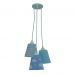 Lustre Pendente Infantil Nuvens e Zig Zag Azul e Branco