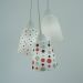 Lustre Pendente Luminária Bebê Cacho Bege com Poás e Triângulos
