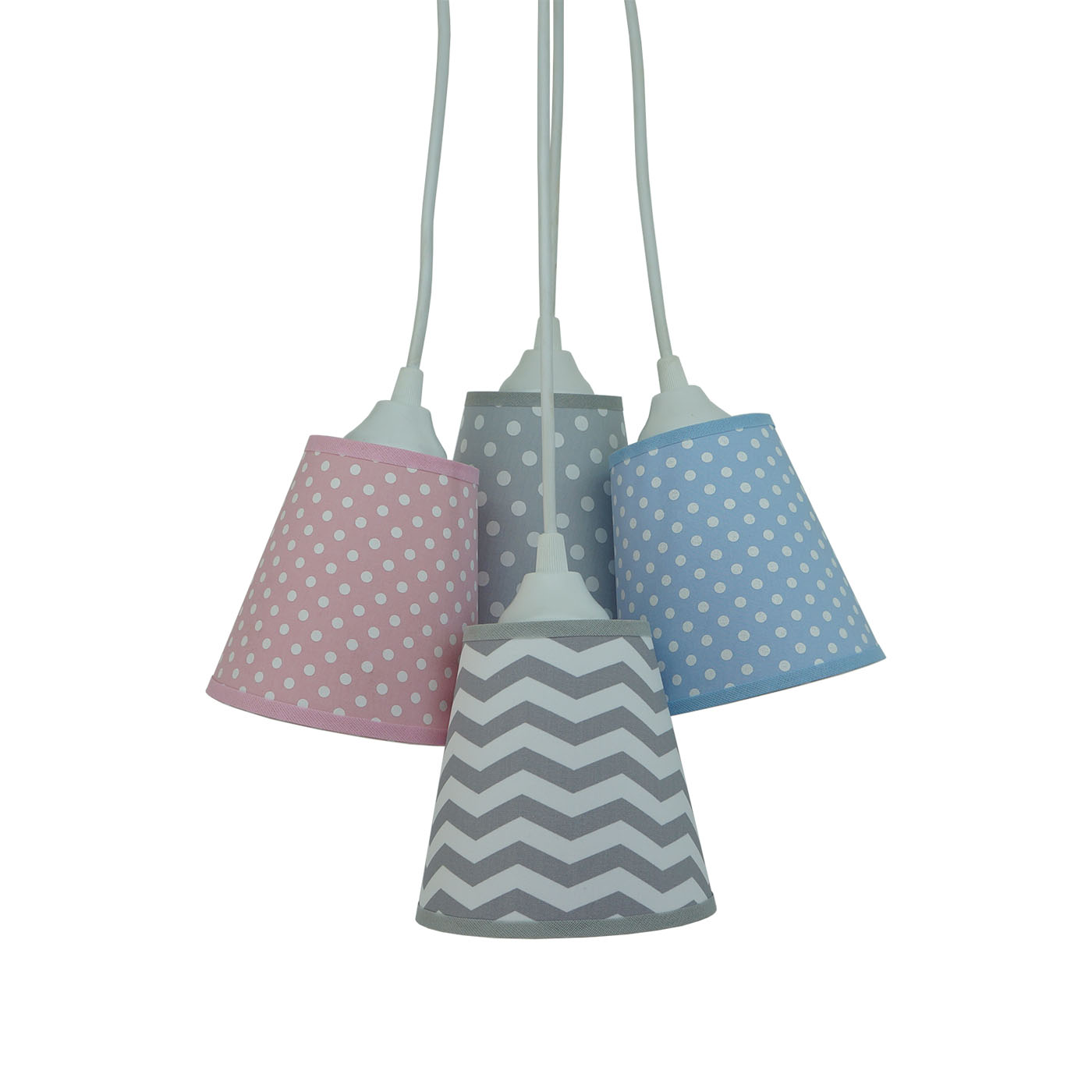 Lustre Pendente Luminária Bebê Cacho Poás e Chevron