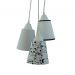Lustre Pendente Luminária Bebê Zoo Cacho Preto e Branco
