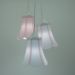 Lustre Pendente Luminária Cúpulas Paris Rosa Bebê e Branco