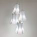 Lustre Pendente Luminária Cacho 4 Cúpulas Paris Linho com Detalhes em Azul