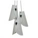 Lustre Pendente Luminária Cacho Cúpulas Modelo Envelope Linho Branco Bivolt