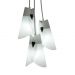Lustre Pendente Luminária Cacho Cúpulas Modelo Envelope Linho Branco Bivolt