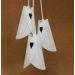 Lustre Pendente Luminária Cacho Cúpulas Modelo Envelope Linho Branco Bivolt