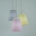 Lustre Pendente Luminária Cacho Cinza, Rosa e Amarelo Bebê