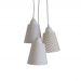 Lustre Pendente Luminária Cacho Estampas em Tons de Bege