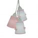 Lustre Pendente Luminária Cacho FruFru Tons de Rosa
