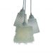 Lustre Pendente Luminária Cacho FruFru e Estampas em Tons de Bege