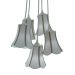 Lustre Pendente Luminária Cacho Paris Linho Branco com Detalhes em Bege