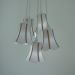 Lustre Pendente Luminária Cacho Paris Linho Branco com Detalhes em Bege