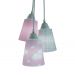Lustre Pendente Luminária Cacho Quarto de Bebê  Nuvens, Cinza e Branco