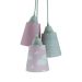 Lustre Pendente Luminária Cacho Quarto de Bebê  Nuvens, Cinza e Branco