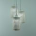 Lustre Pendente Luminária Cacho Rendado Bege